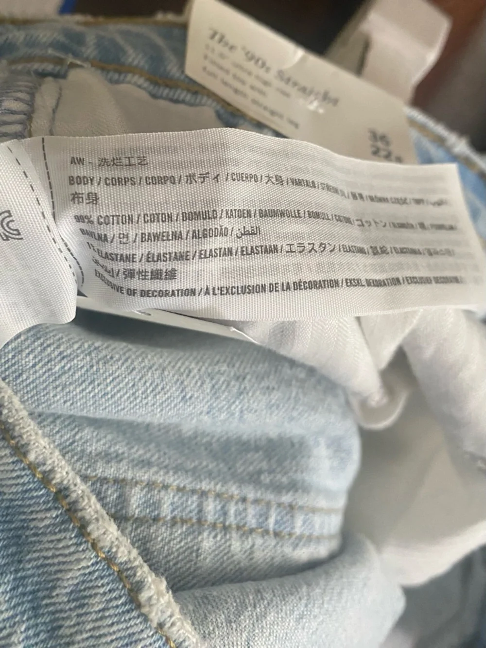 Abercrombie and Fitch 90s Straight Ultra High Rise Jeans Plus Size 36 22 NWT - Picture 13 of 14